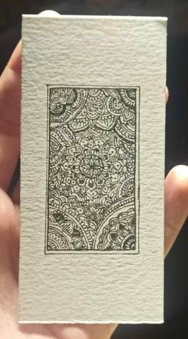 Small mandala on cotton paper