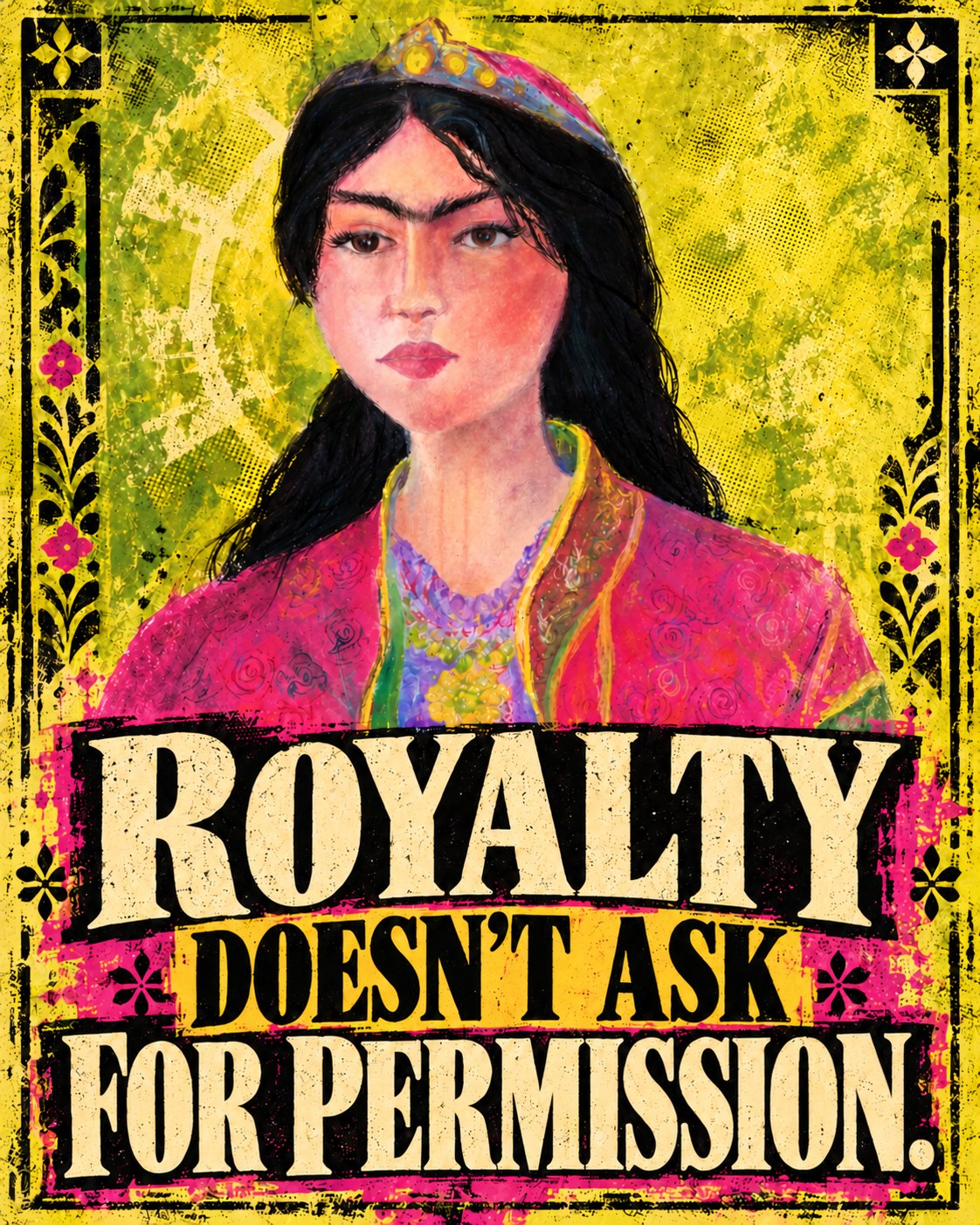 Royalty, hand-painted poster